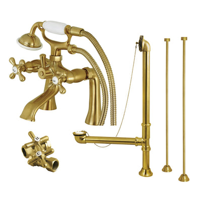 Kingston Brass CCK268ORB Vintage Deck Mount Clawfoot Tub Faucet Package,
