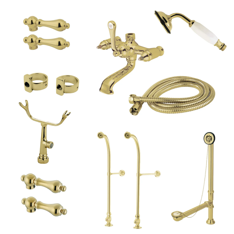 Kingston Brass Vintage Freestanding Clawfoot Tub Faucet Combo