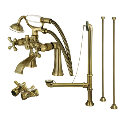 Kingston Brass CCK268ORB Vintage Deck Mount Clawfoot Tub Faucet Package,