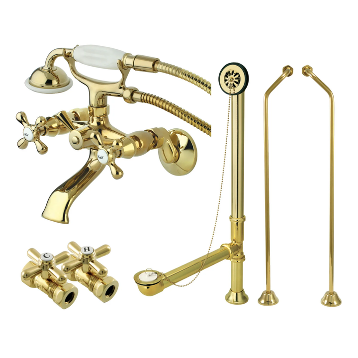 Kingston Brass CCK265ORBD Vintage Wall Mount Clawfoot Faucet Package,