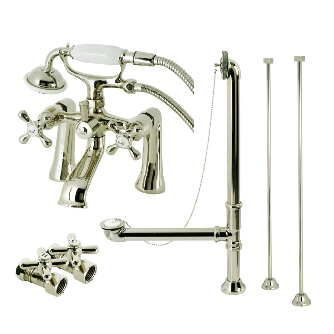 Kingston Brass CCK268ORB Vintage Deck Mount Clawfoot Tub Faucet Package,