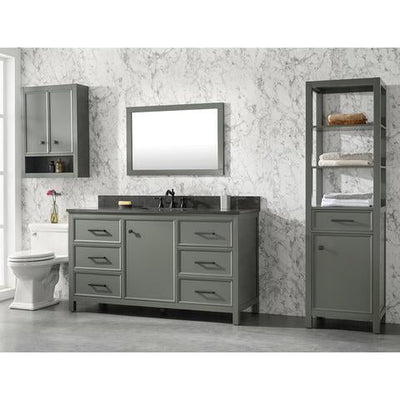 Legion Furniture 60" Pewter Green Finish Single Sink Vanity Cabinet With Blue Lime Stone Top WLF2160S-PG
