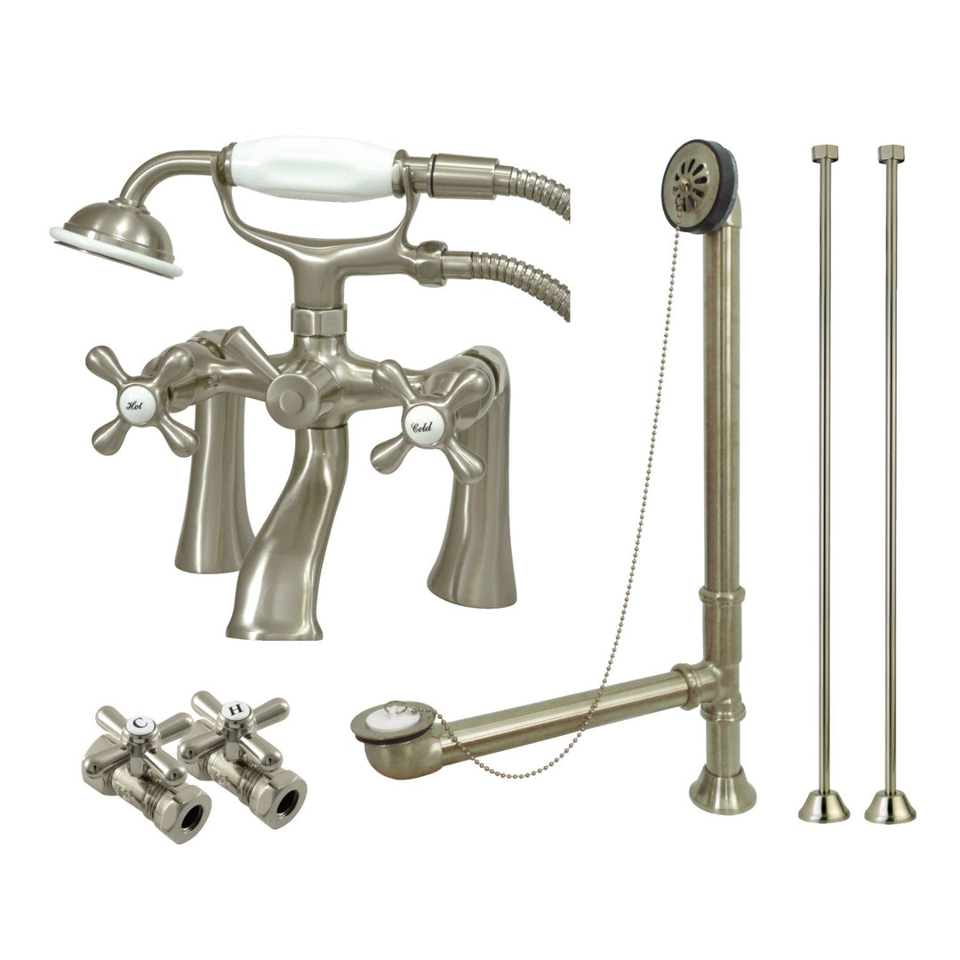 Kingston Brass CCK268ORB Vintage Deck Mount Clawfoot Tub Faucet Package,