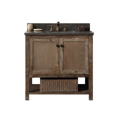 Legion Furniture 36" Solid Wood Sink Vanity With Moon Stone Top-No Faucet WH5136-BR