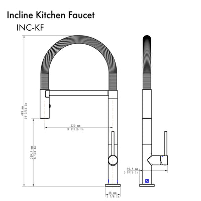 ZLINE Incline Kitchen Faucet with Color Options (INC-KF)