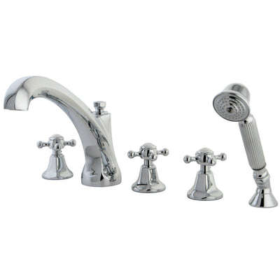 Kingston Brass KS43255BX Metropolitan Roman Tub Faucet with Hand Shower,