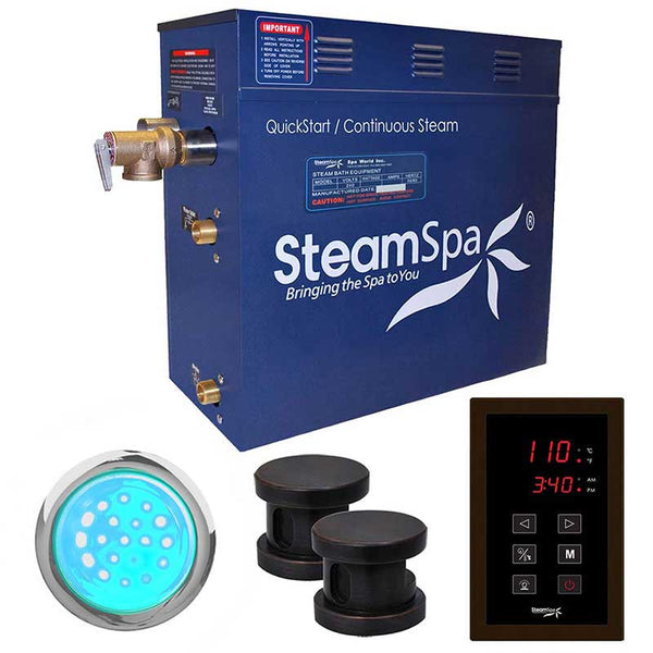 SteamSpa Indulgence 10.5 KW QuickStart Acu-Steam Bath Generator Package in Oil Rubbed Bronze