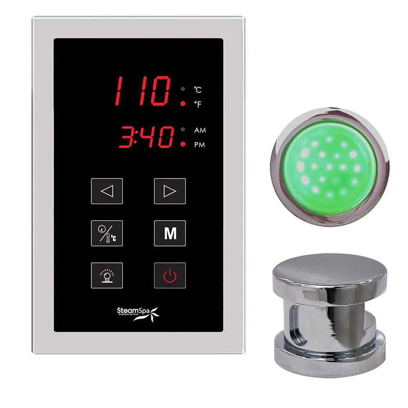 SteamSpa Indulgence Touch Panel Control Kit in Chrome