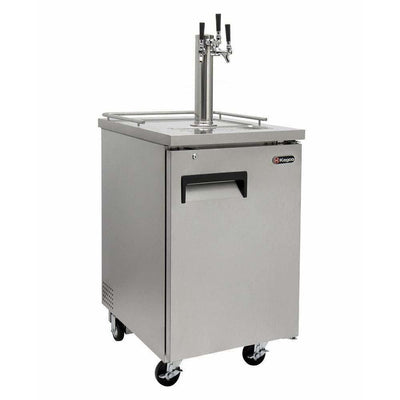 Kegco 24" Wide Triple Tap All Stainless Steel with Kegs Home Brew Kegerator HBK1XS-3K