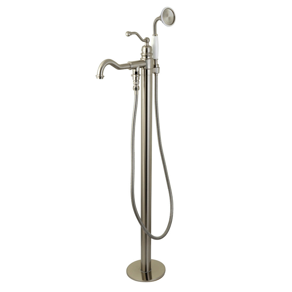 Kingston Brass KS7131ABL English Country Freestanding Tub Faucet with Hand Shower,