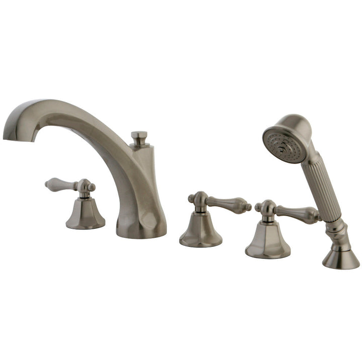 Kingston Brass KS43285AL Metropolitan Roman Tub Faucet with Hand Shower,