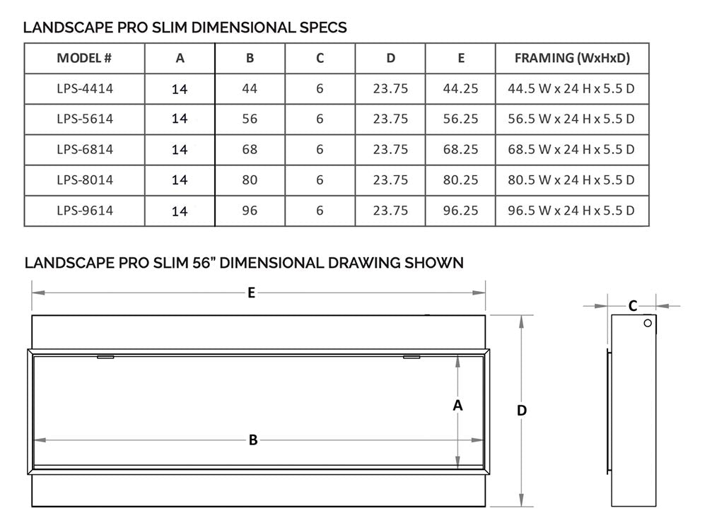 Modern Flames 68-In Landscape Pro Slim Electric Fireplace