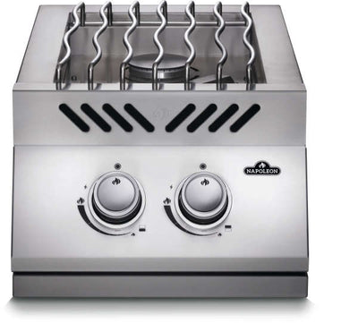Napoleon - Built-in 500 Series Inline Dual Range Top Burner Stainless Steel with Stainless Steel Cover