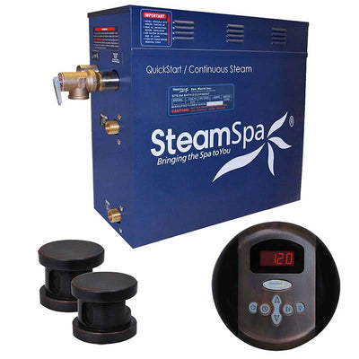 SteamSpa Oasis 12 KW QuickStart Acu-Steam Bath Generator Package in Oil Rubbed Bronze