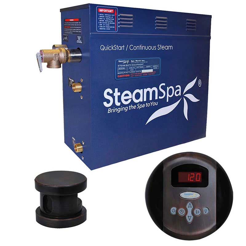 SteamSpa Oasis 6 KW QuickStart Acu-Steam Bath Generator Package in Oil Rubbed Bronze