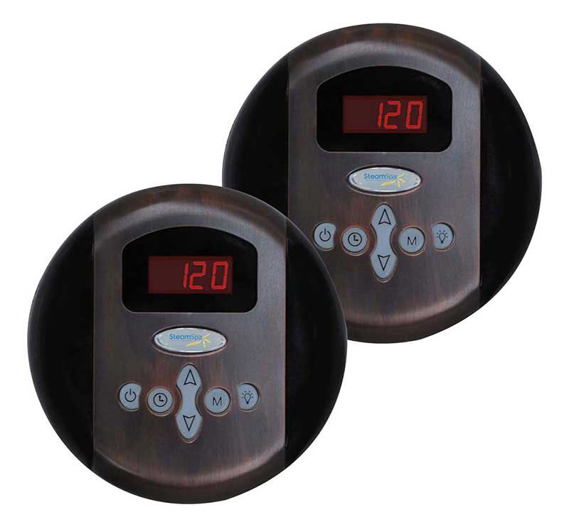 SteamSpa Programmable Dual Control Panels in Oil Rubbed Bronze