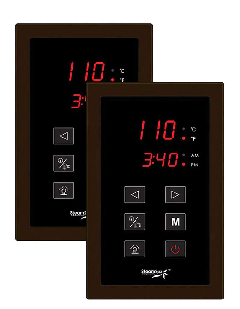 SteamSpa Dual Touch Panel Control System in Oil Rubbed Bronze