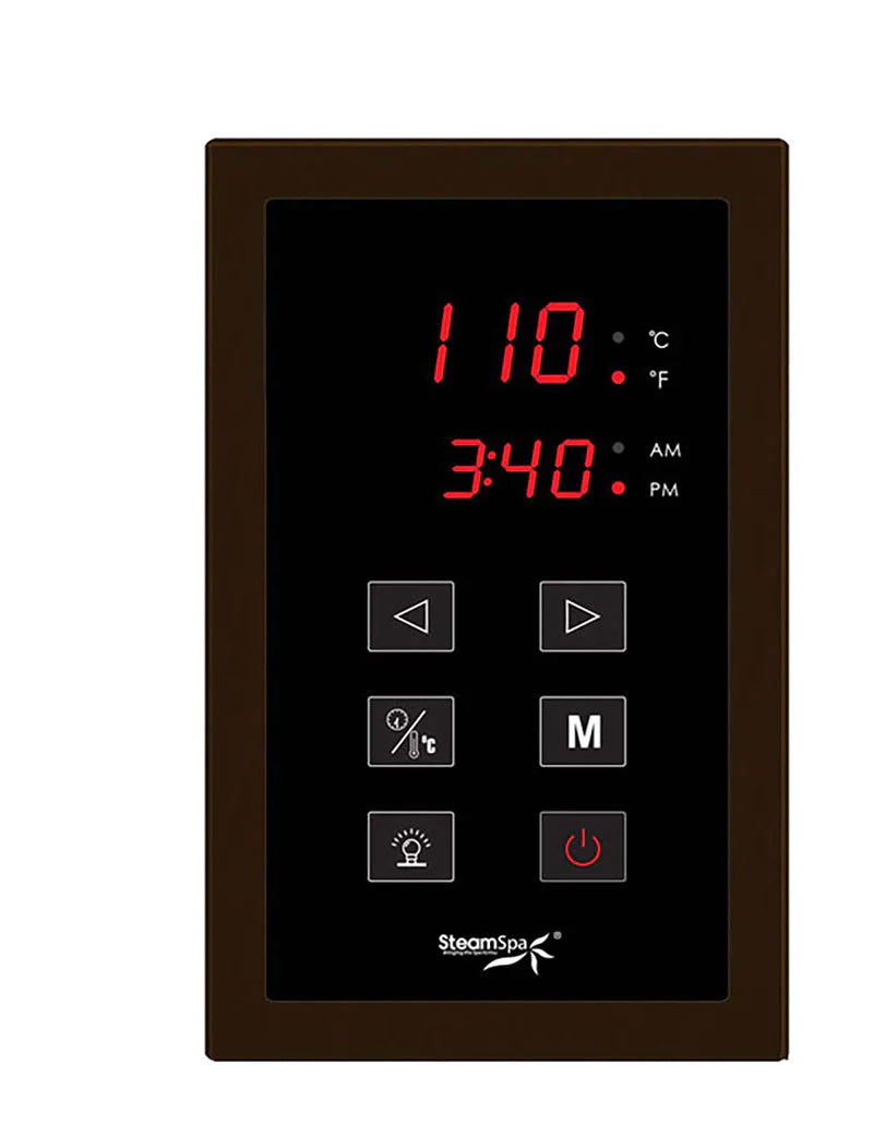 SteamSpa Indulgence 9 KW QuickStart Acu-Steam Bath Generator Package in Oil Rubbed Bronze