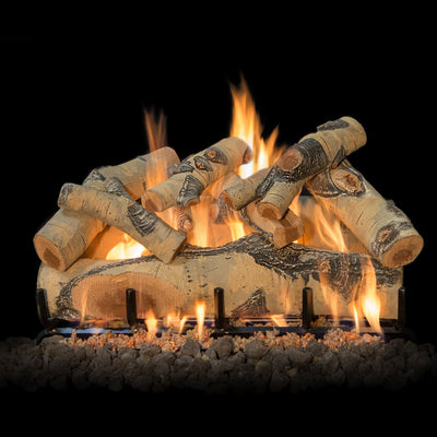 Quaking Aspen Vented Gas Logs with Burner