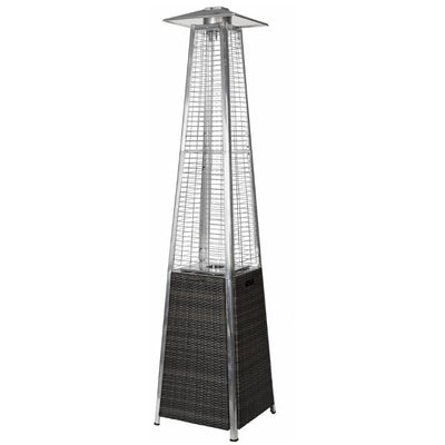 RADtec TF-WBG - 89" Tower Flame Heater, 41,000 BTU Outdoor Propane Patio Heater (TF1-WK-BLK-GRY)