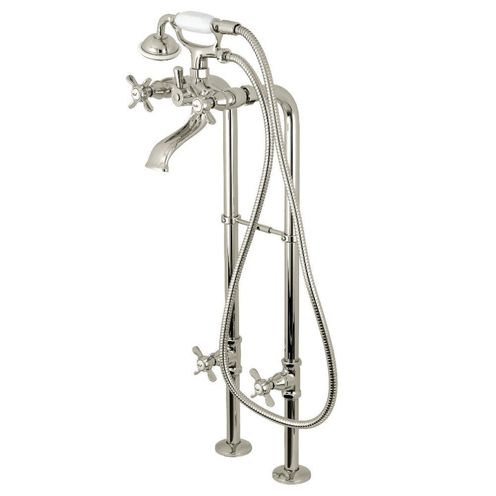 Kingston Brass CCK285K8 Kingston Freestanding Tub Faucet with Supply Line and Stop Valve,