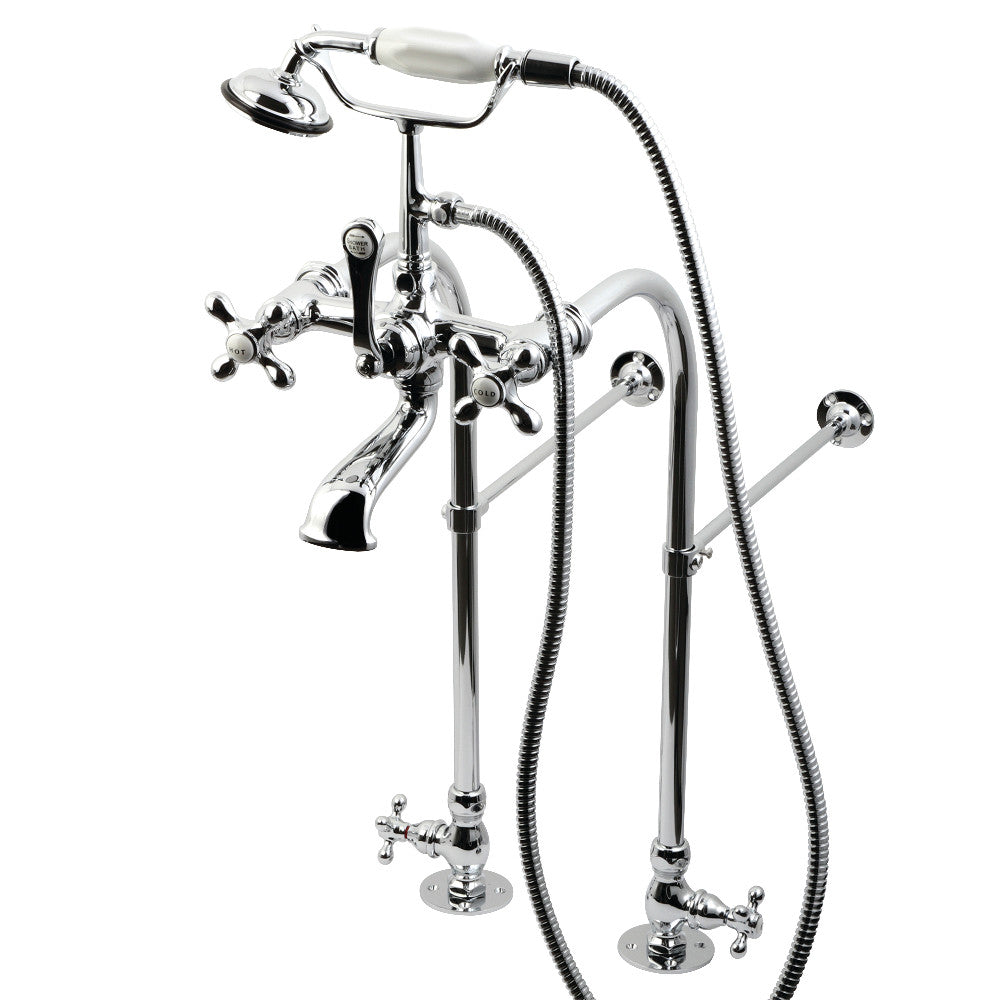 Kingston Brass CC57T455MX Vintage Freestanding Clawfoot Tub Faucet with Hand Shower,