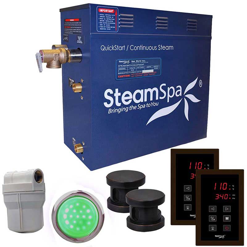SteamSpa Royal 10.5 KW QuickStart Acu-Steam Bath Generator Package in Oil Rubbed Bronze