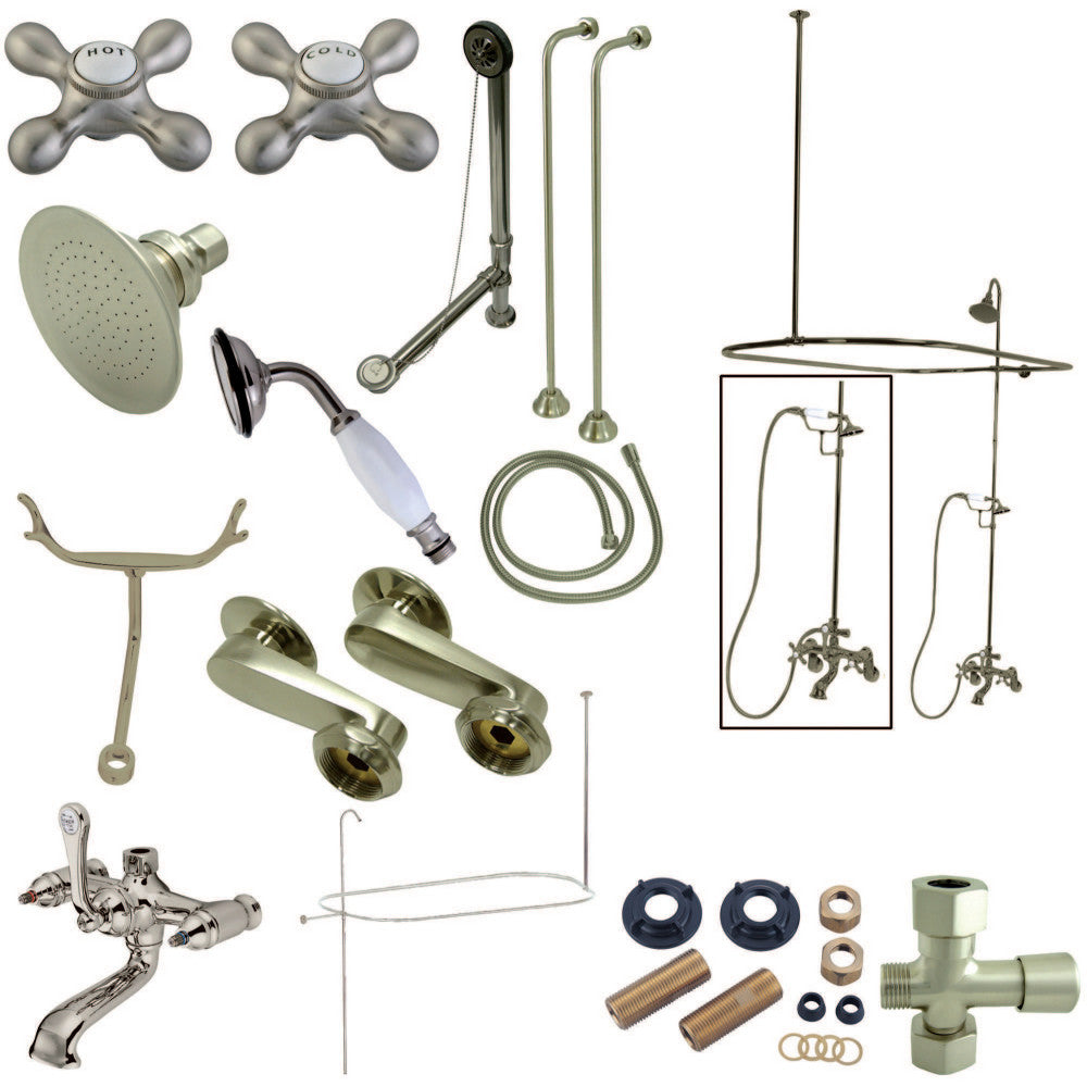 Kingston Brass CCK1145AX Vintage Clawfoot Tub Faucet Package,