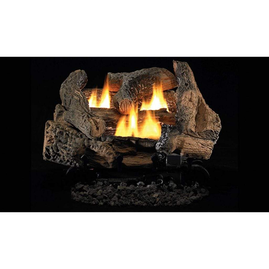 Superior 18" Golden Oak Double-Flame Ceramic Fiber Log Set