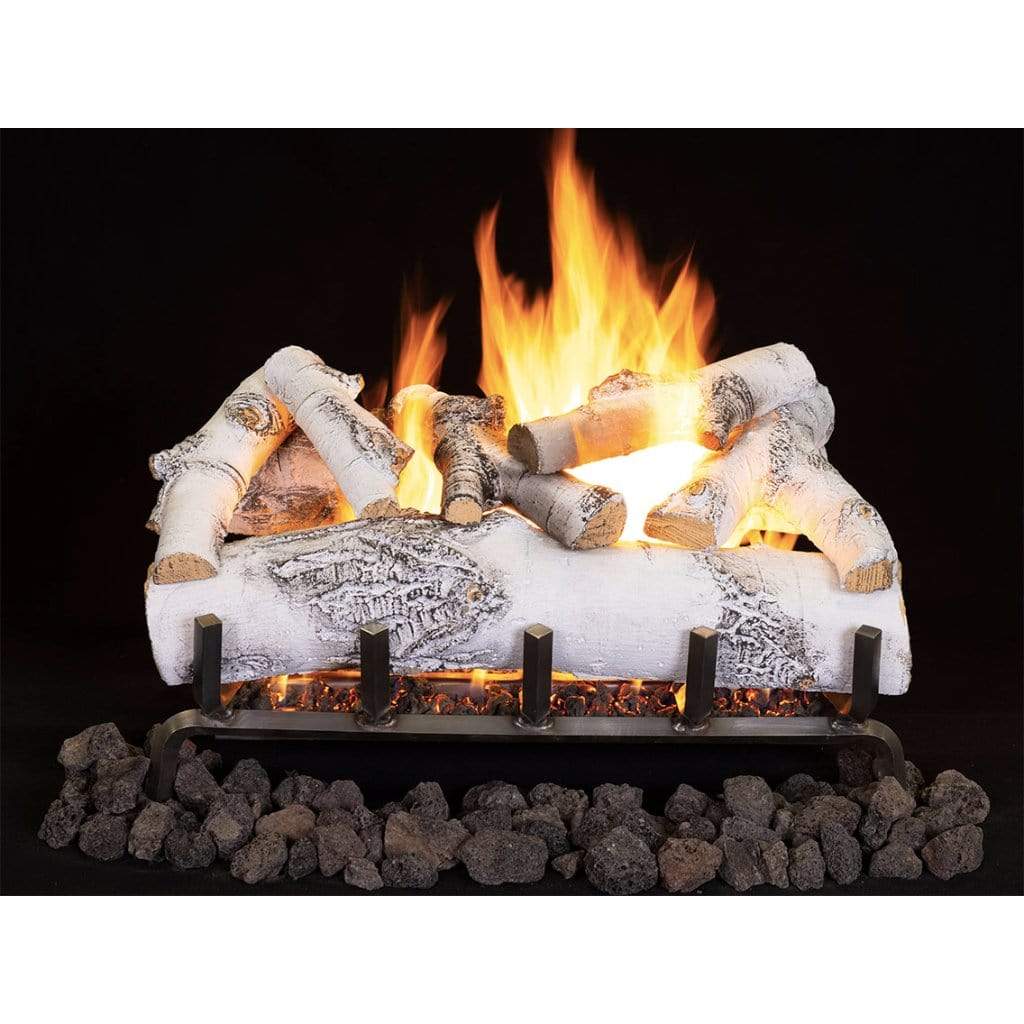 Superior 24" Ashton White Birch Outdoor Vented Gas Logs Dual-Burner Series