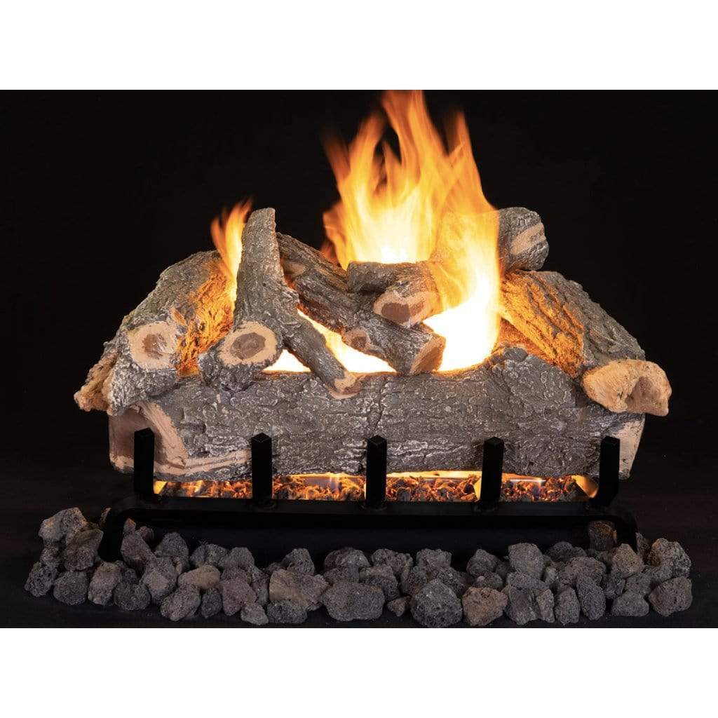 Superior 24" Smoky Weathered Oak Outdoor Vented Gas Logs Dual-Burner Series