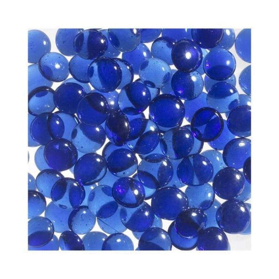 Superior Smooth Blue Glass Fireplace Pebbles