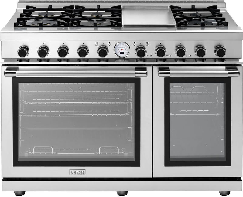 Superiore Next 48" Dual Fuel Double Oven Freestanding Range in Stainless Steel (RN482SPS_S_)
