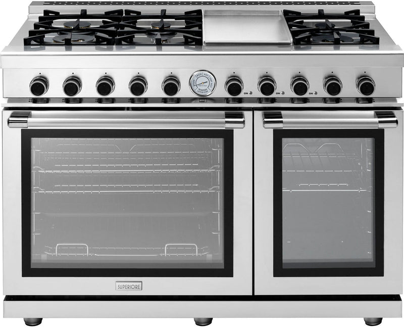 Superiore Next 48" Gas Double Oven Freestanding Range in Stainless Steel (RN482GPS_S_)