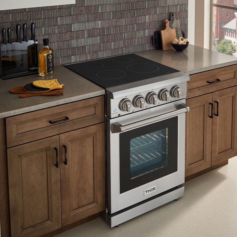Thor Kitchen 24 Inch Professional Electric Range with 4 Elements and True Convection (HRE2401)