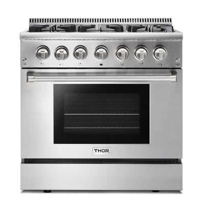 Thor Kitchen 36 Inch Professional Dual Fuel Range in Stainless Steel (HRD3606)