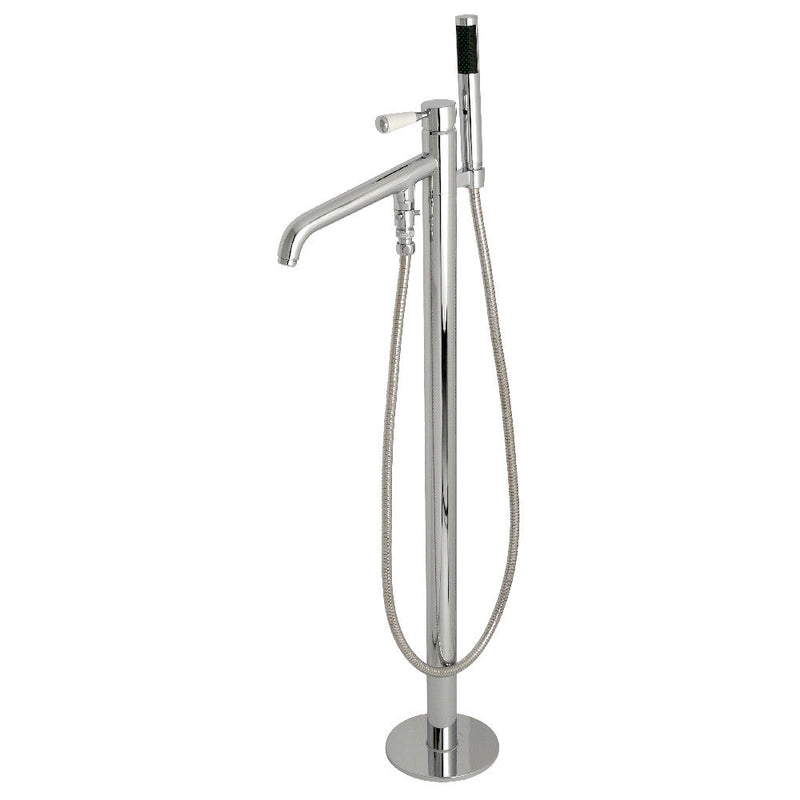 Kingston Brass KS8138DPL Paris Freestanding Tub Faucet with Hand Shower,