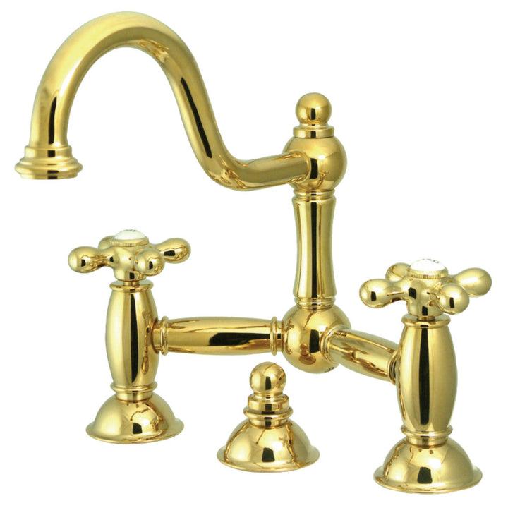 Kingston Brass KS3915AX Restoration Bathroom Bridge Faucet, Oil Rubbed Bronze