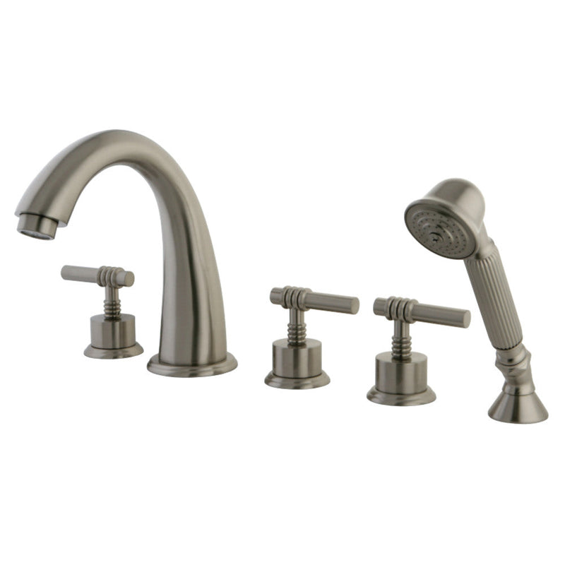 Kingston Brass KS23685ML Manhattan Roman Tub Faucet with Hand Shower,