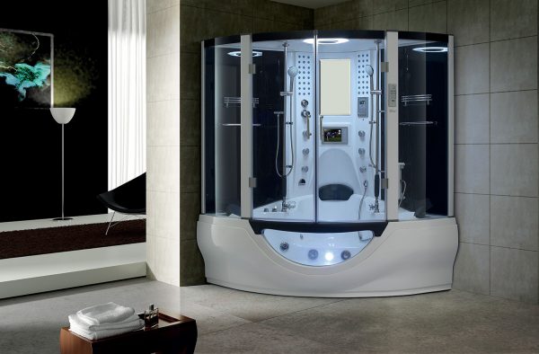 Maya Bath White Valencia Steam Shower (113)