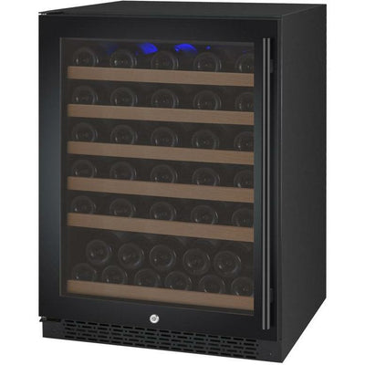 Allavino 24" Wide FlexCount II Tru-Vino 56 Bottle Single Zone Black Left Hinge Wine Refrigerator (VSWR56-1BL20)