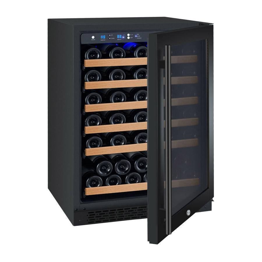 Allavino 24" Wide FlexCount II Tru-Vino 56 Bottle Single Zone Black Right Hinge Wine Refrigerator (VSWR56-1BR20)