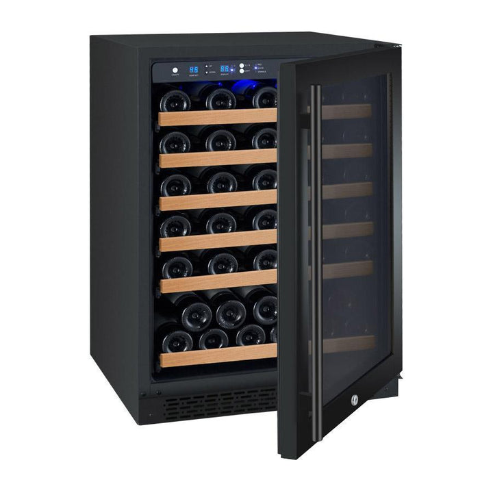 Allavino 24" Wide FlexCount II Tru-Vino 56 Bottle Single Zone Black Right Hinge Wine Refrigerator (VSWR56-1BR20)