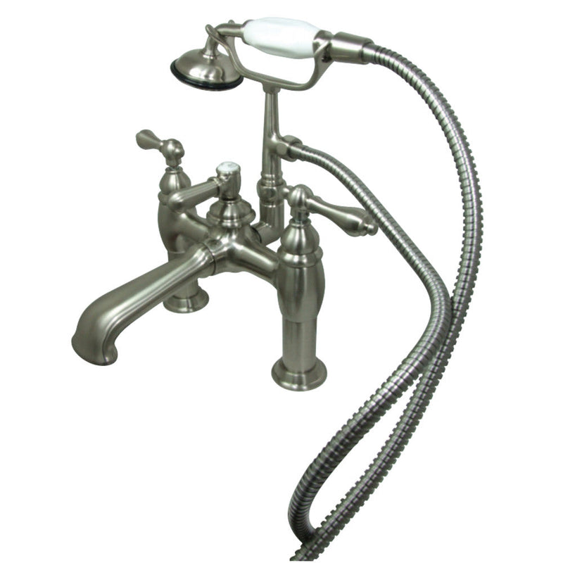 Kingston Brass CC603T8 Vintage 7-Inch Deck Mount Tub Faucet with Hand Shower,