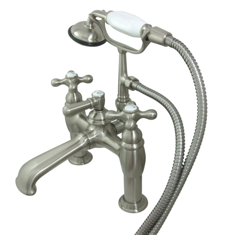 Kingston Brass CC609T5 Vintage 7-Inch Deck Mount Tub Faucet with Hand Shower,