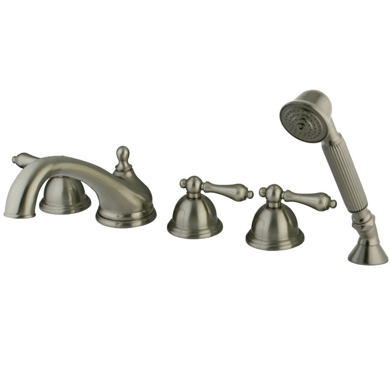 Kingston Brass KS33525AL Roman Tub Faucet with Hand Shower, Polished Brass