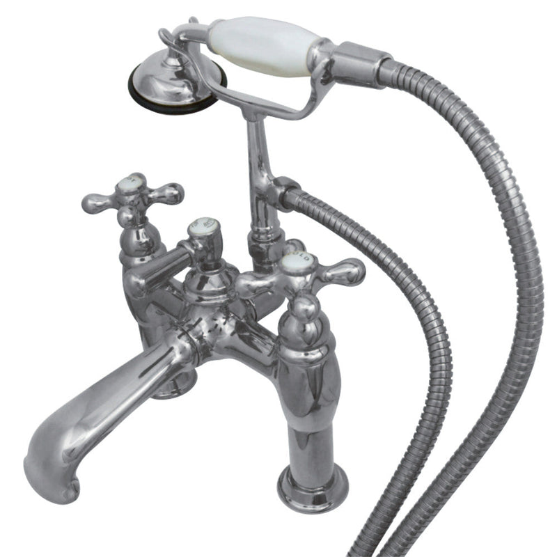Kingston Brass CC609T5 Vintage 7-Inch Deck Mount Tub Faucet with Hand Shower,