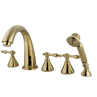 Kingston Brass KS23655NL Roman Tub Faucet with Hand Shower,