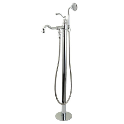 Kingston Brass KS7131ABL English Country Freestanding Tub Faucet with Hand Shower,