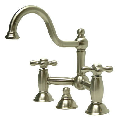Kingston Brass KS3915AX Restoration Bathroom Bridge Faucet, Oil Rubbed Bronze